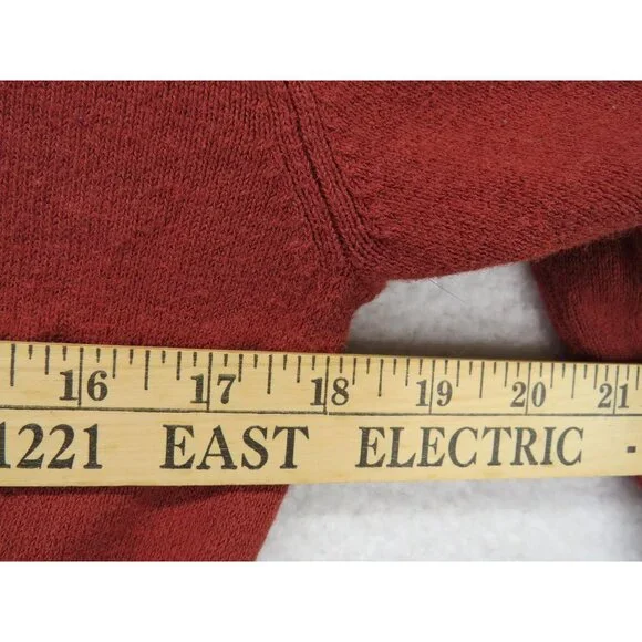 Harley-Davidson Sweater Womens‎ Medium Red V Neck Ramie Cotton Blend Pullover - Picture 7 of 8